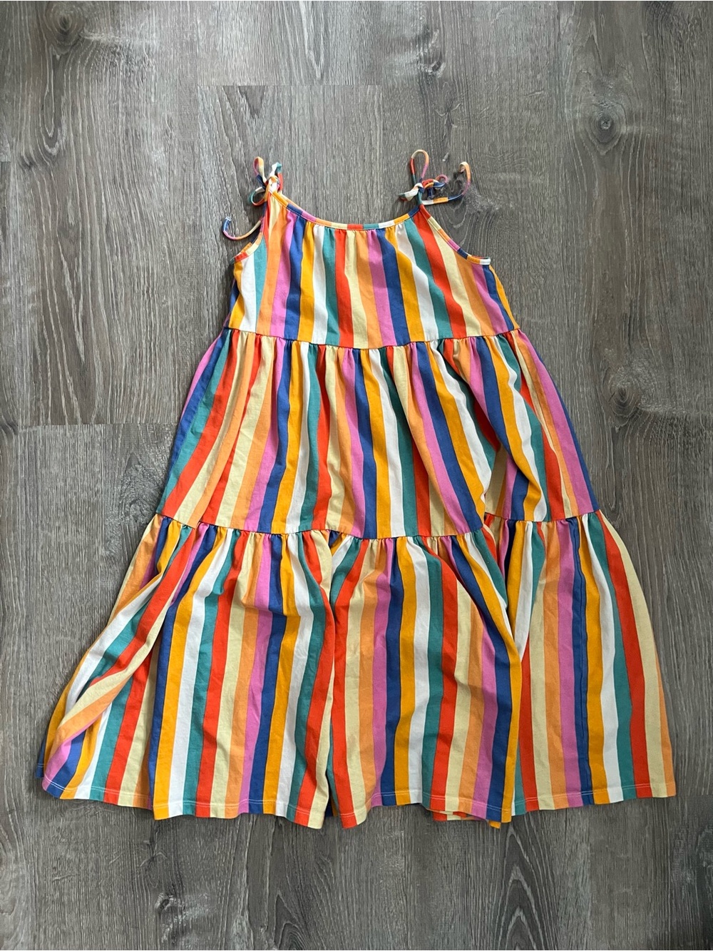 Girls' Rainbow Stripe Sundress Tea Collection 8